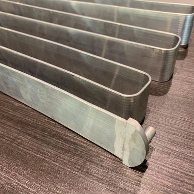 Aluminum microchannel ribbon flat cooling tube for ev prismatic battery side cooling