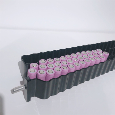 Black Aluminum Cooling PlateSnake Shape For EV Cylindrical Cells