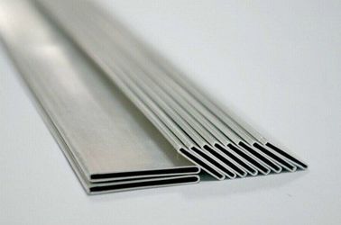 22 * 2.0mm Aluminum Radiator Tube Flat Shape Hot Extrusion High Brightness